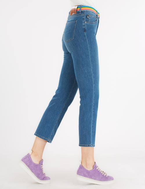 Jeans Rainbow Belt Love Moschino