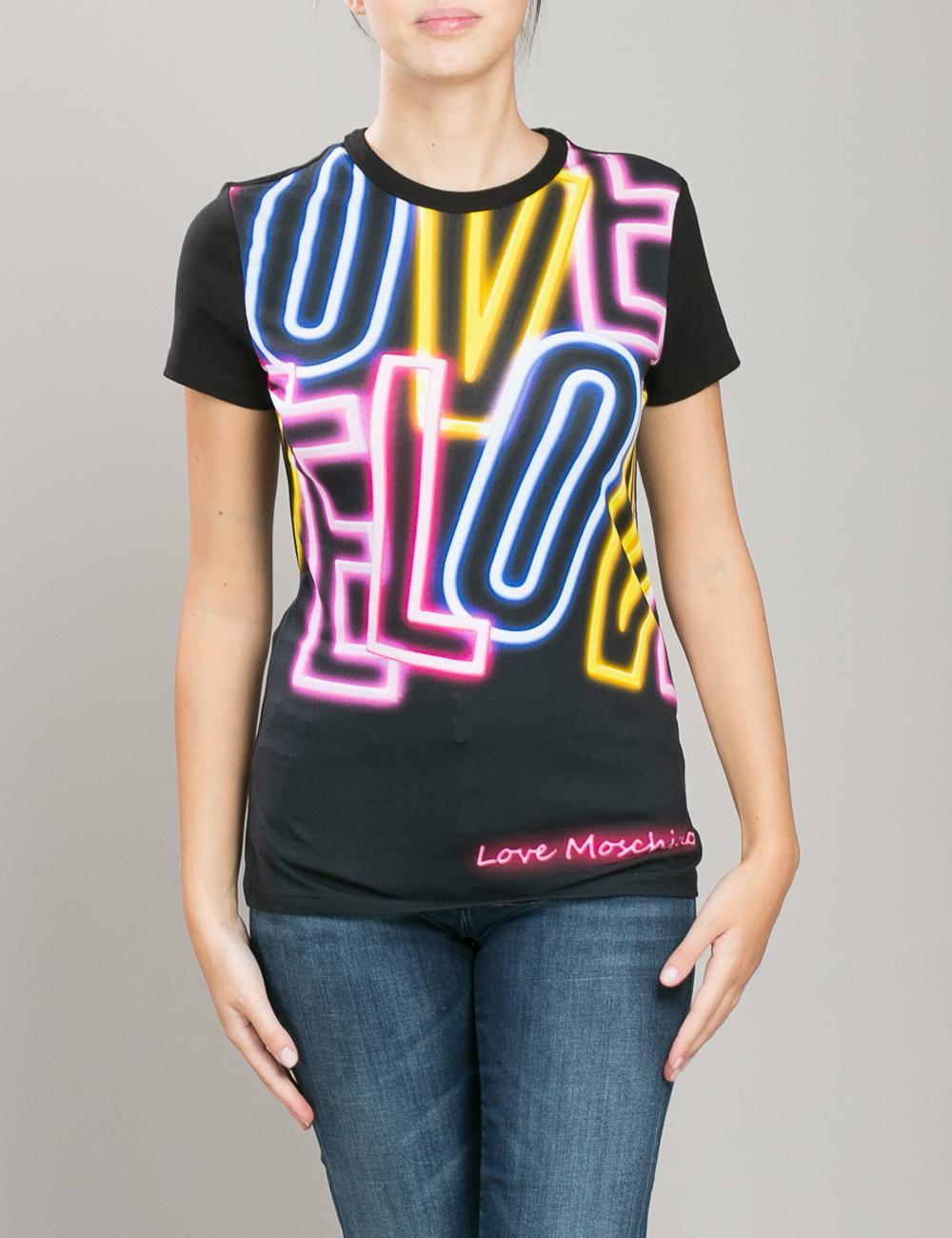 T-shirt Neon Logo Love Moschino T-shirt Neon Logo Love Moschino