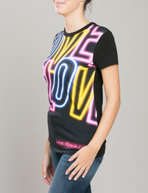 T-shirt Neon Logo Love Moschino