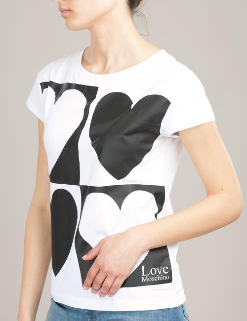 T-shirt Graphic Hearts Love Moschino