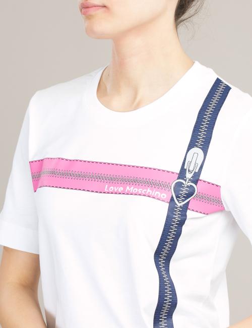 T-shirt Pop Art Zippers Love Moschino