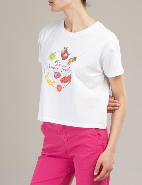 T-shirt White Wise