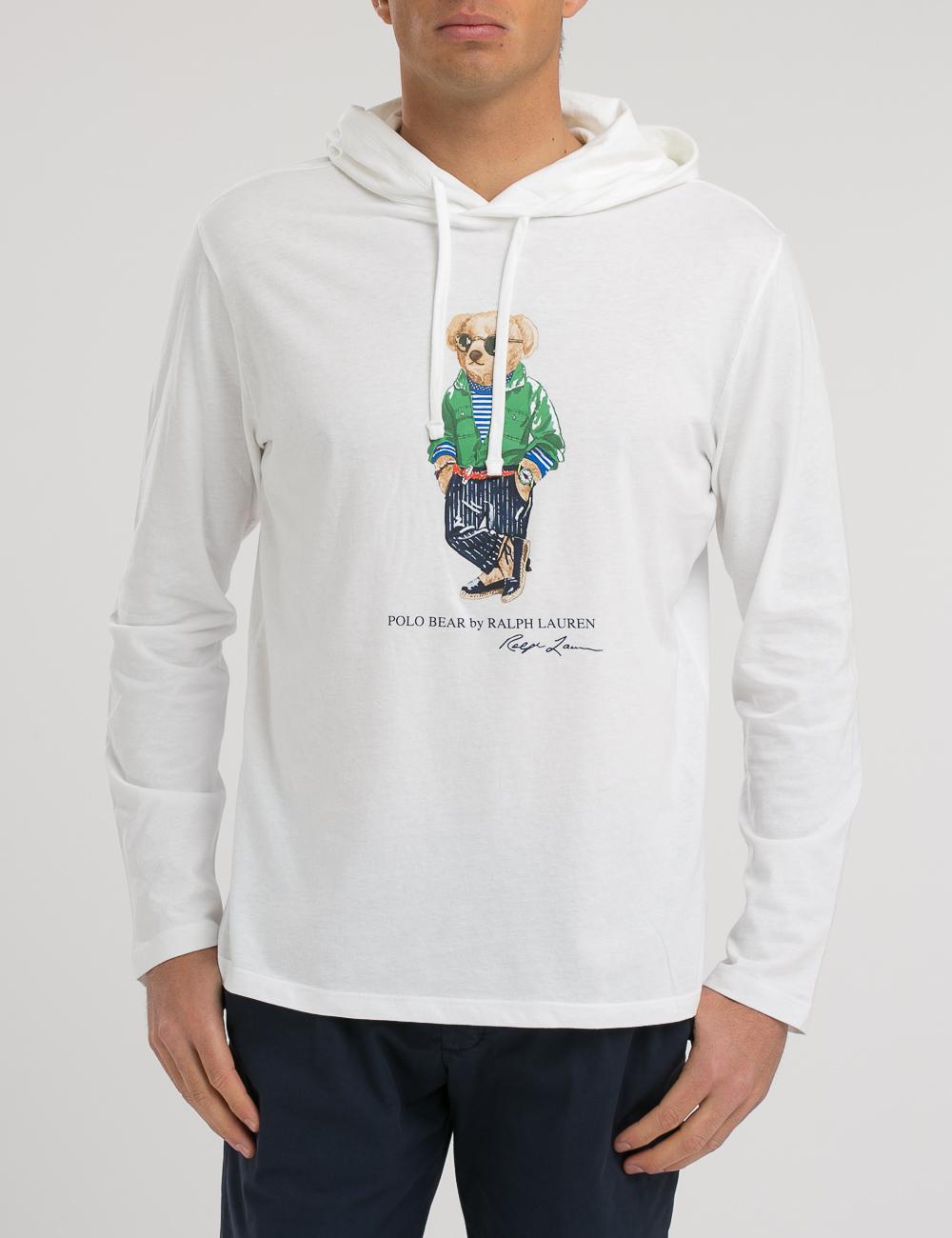 T-shirt Polo Bear a maniche lunghe con cappuccio Polo Ralph Lauren T-shirt Polo Bear a maniche lunghe con cappuccio Polo Ralph Lauren