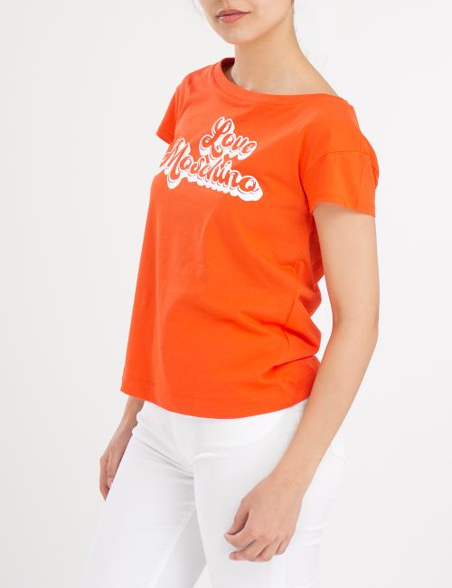 T-shirt Waterprint Bubble Logo Love Moschino