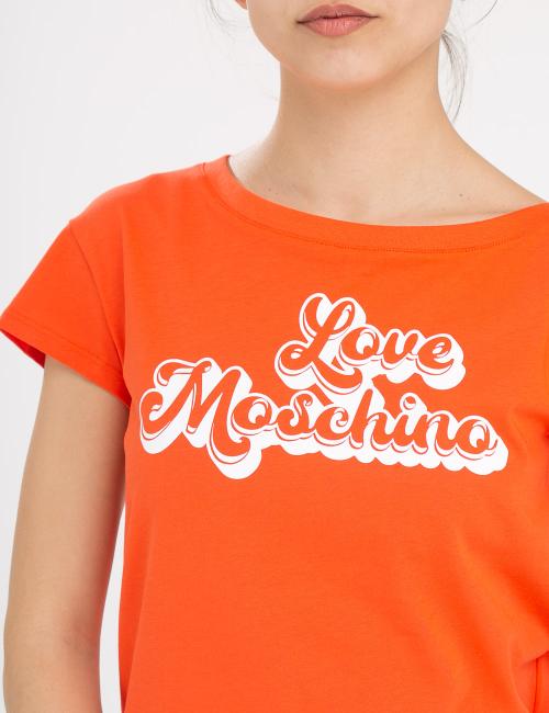 T-shirt Waterprint Bubble Logo Love Moschino