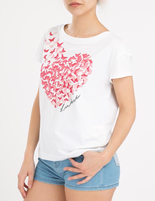 T-shirt Butterfly Heart Love Moschino